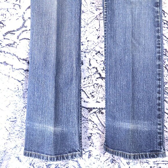 LEVIS JEANS 10 Acid Med Wash Y2K Low Rise Straight Bootcut Denim Classic Basic - Picture 6 of 9